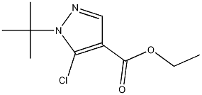Molecular Structure of 112779-13-2 (Ethyl 1-tert-butyl-5-chloro-1H-pyrazole-4-carboxylate)